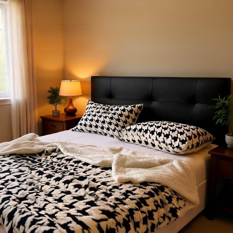 بطانية سميكة بطبقتين بنقش هوندستوث