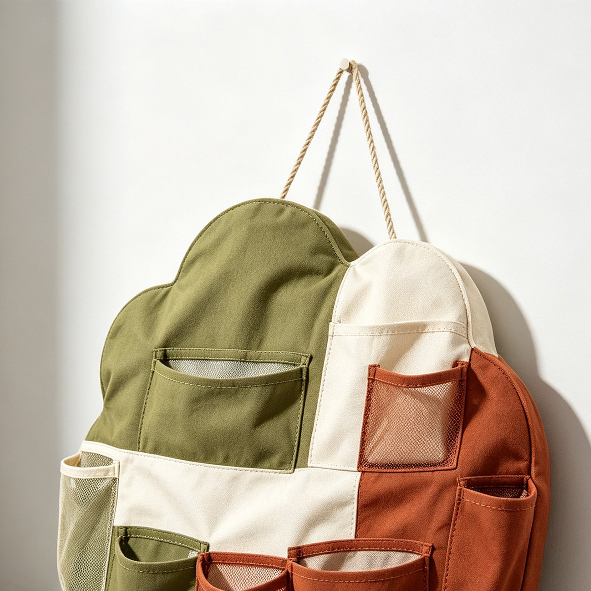 Cloud-shaped wall-mounted storage bag
