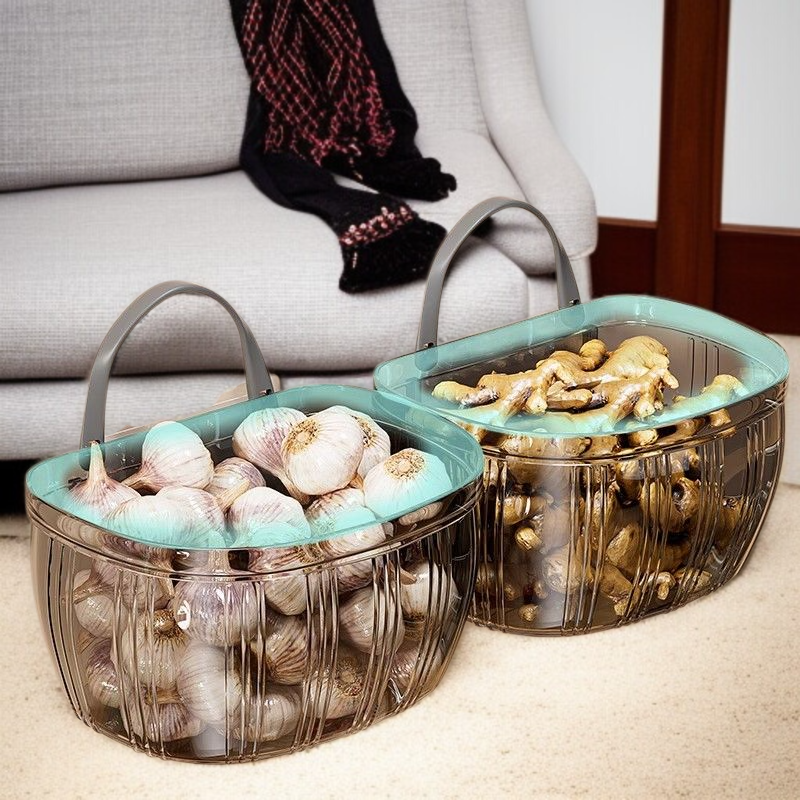 주방 벽걸이 야채 바구니 선반 파 마늘 수납 바구니 파 생강 마늘 수납 선반 바구니