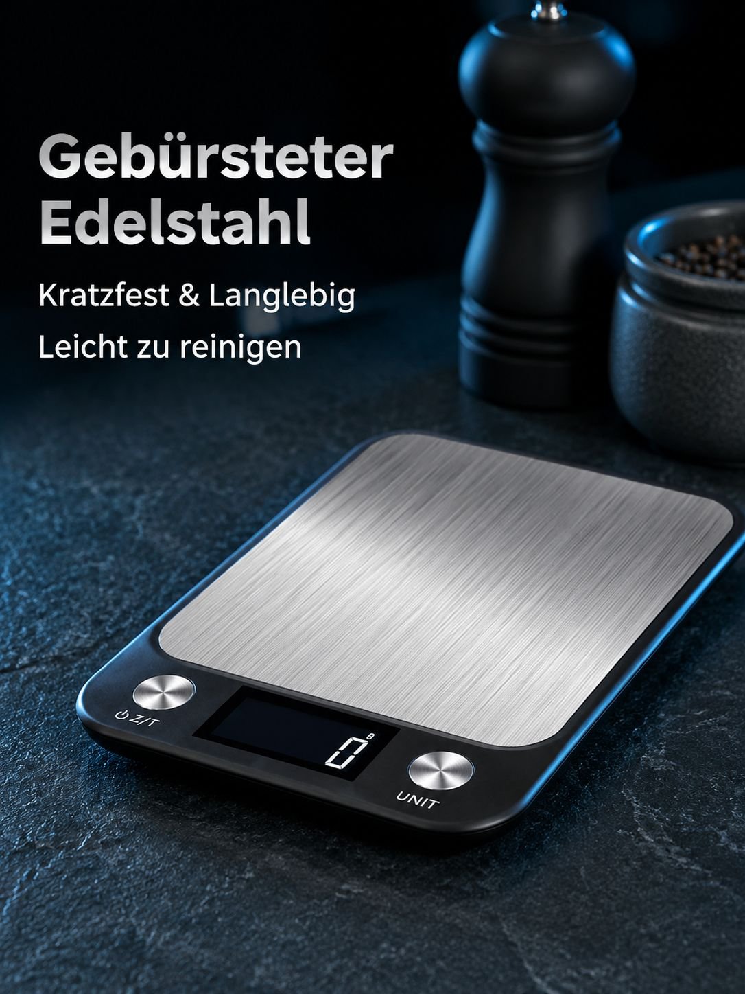 Küchenwaage Herstellerprodukt aus Edelstahl
