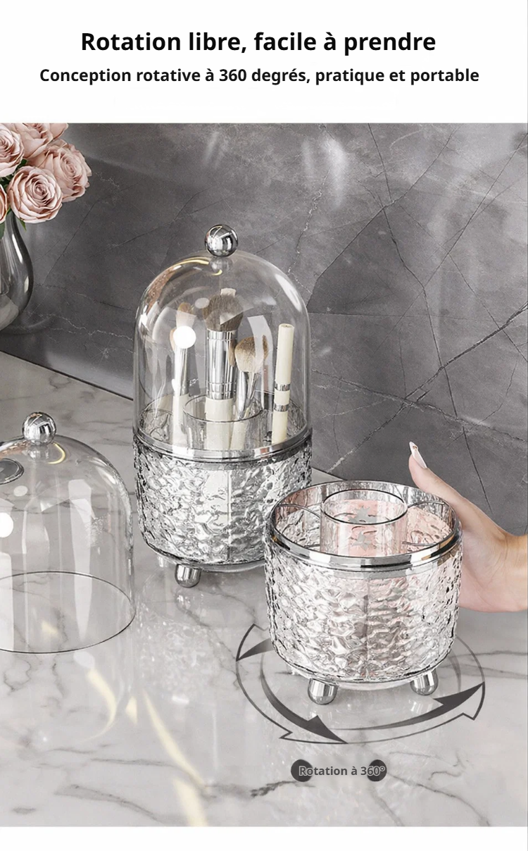 Organisateur transparent pour pinceaux de maquillage