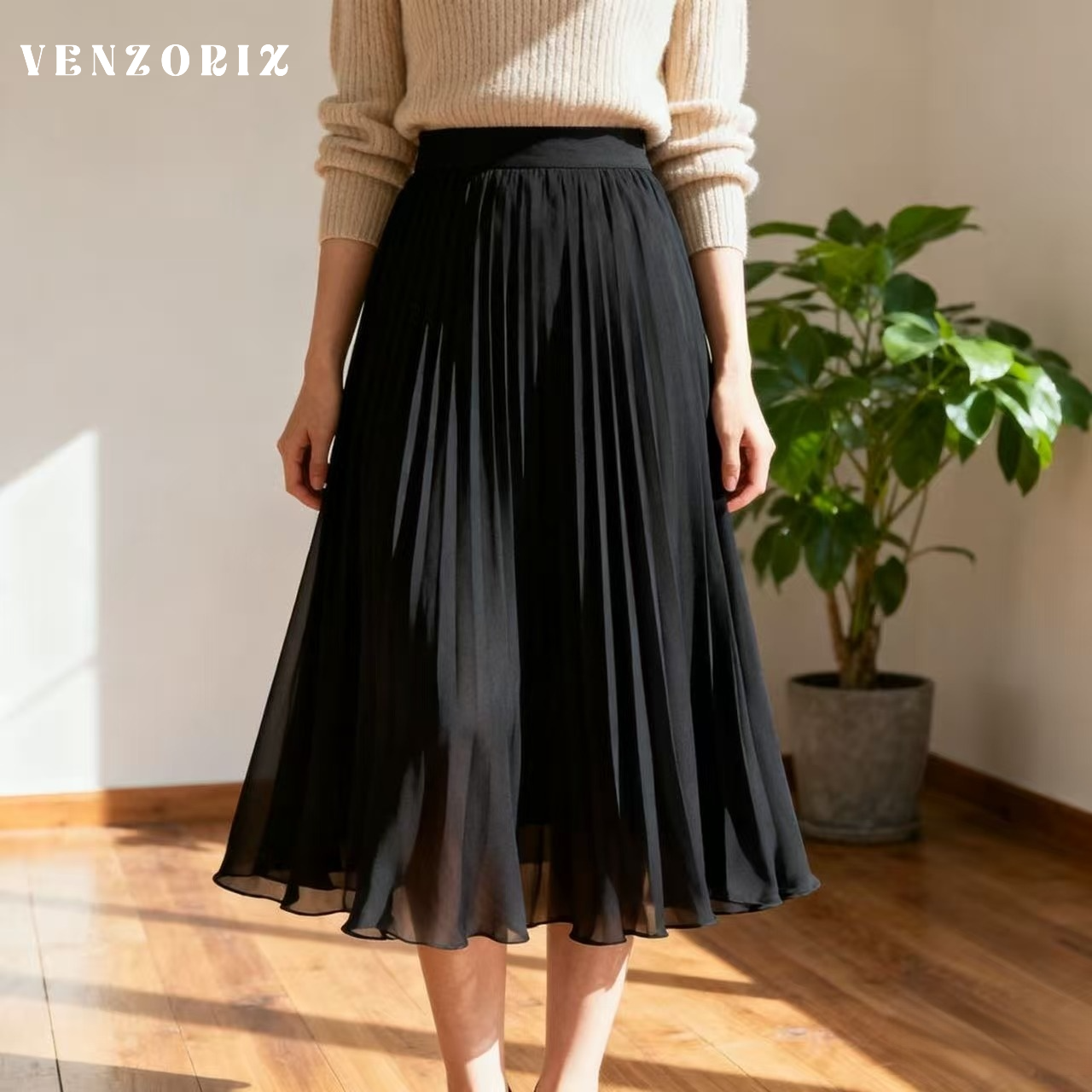 새로운 젠틀 스타일 여성 롱 스커트 전체 모습