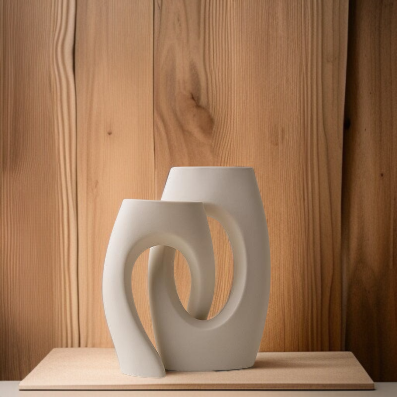 歐式風白色藝術花瓶擺件