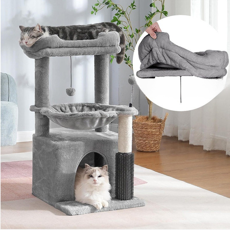 Cat climbing shelf for cats Sisal design scratching pillar jumping platform litter dumping cat tree