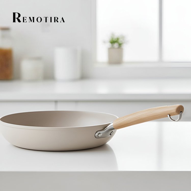 세련된 디자인의 프라이팬 측면