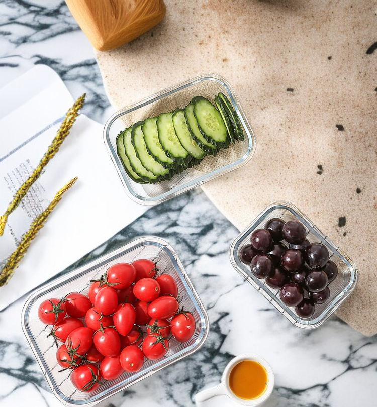 전자레인지에 사용 가능한 유리 도시락