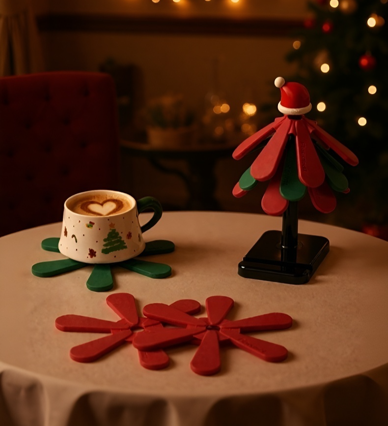 Dekoracyjna podkładka silikonowa choinka do kuchni