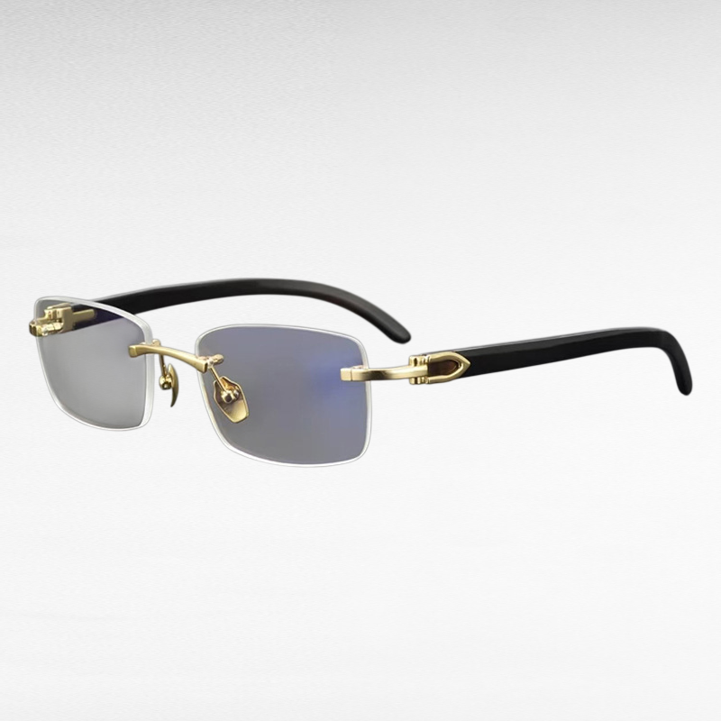 Gafas de lectura antifatiga sin marco con forma de cuerno