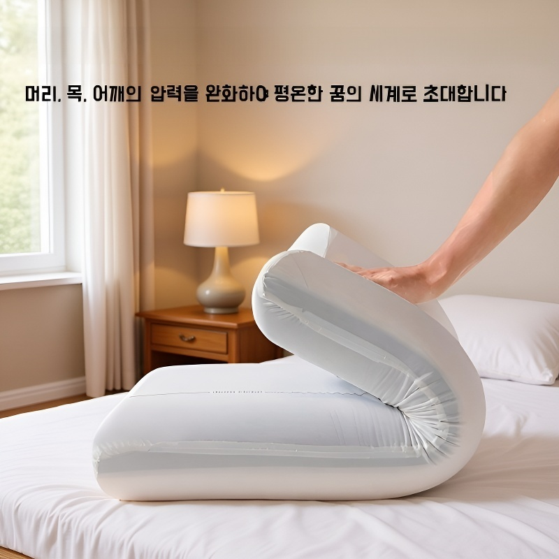 딥슬립 프로 고탄성 이중코어 경추 보호 메모리폼 베개 숙면 보조