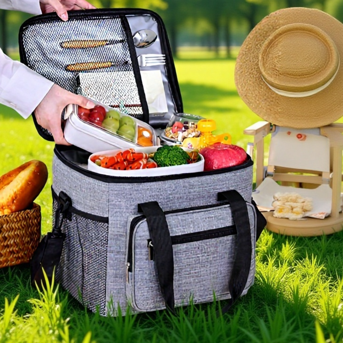 Bolsa para lonchera con aislamiento de gran capacidad