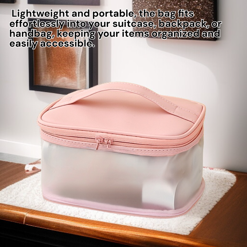 Large Capacity Korean Style Transparent Cosmetic Bag Portable Travel Toiletry Bag