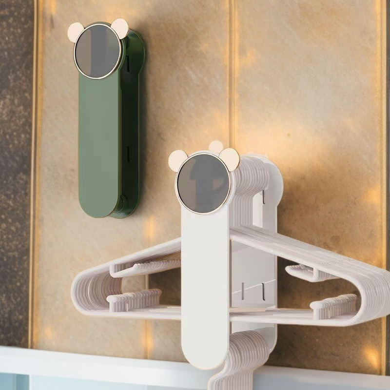Punch-Free Retractable Clothes Hanger, Wall-Mounted Storage for Home Balcony