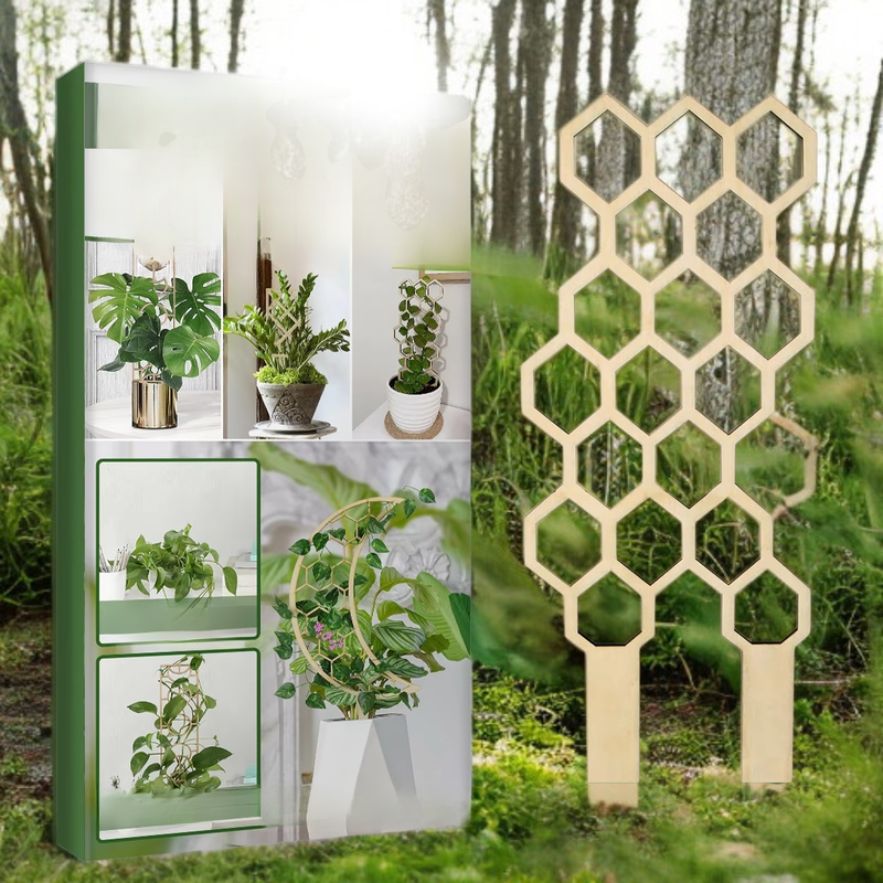Soporte de madera para plantas de jardín Yegbong
