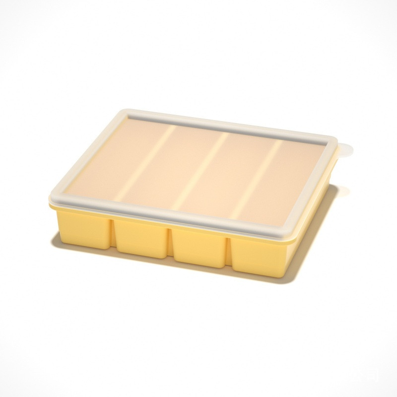 Household 4-Grid Ice Cube Tray with Lid