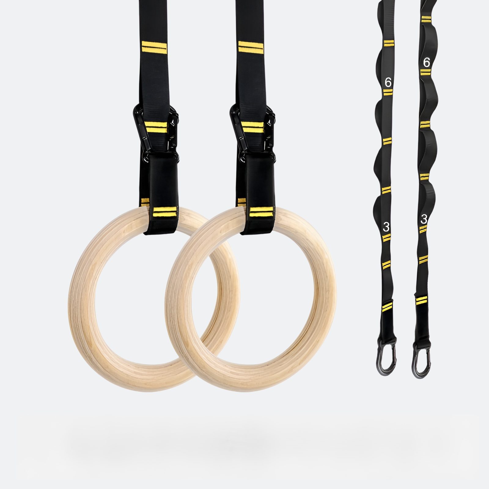 حلقات تمارين الجمباز الداخلي، حلقات تمارين من خشب البتولا