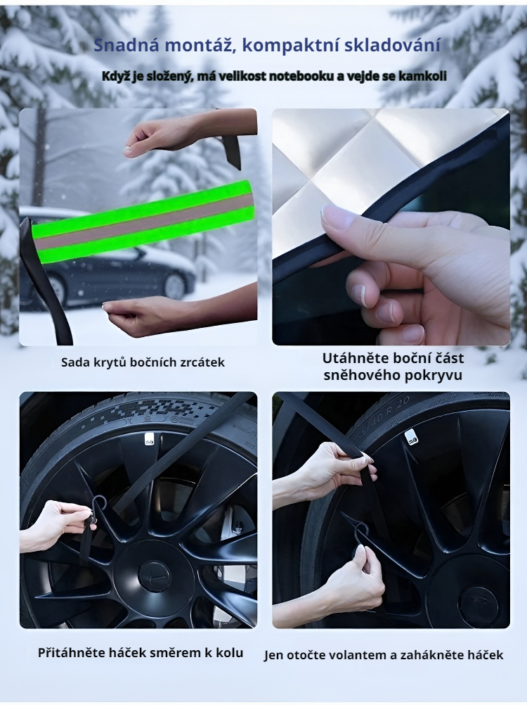 Auto kryt proti námraze, sněhu a slunci