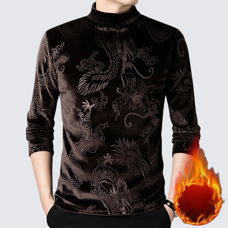 男士圓領加絨加厚衛衣