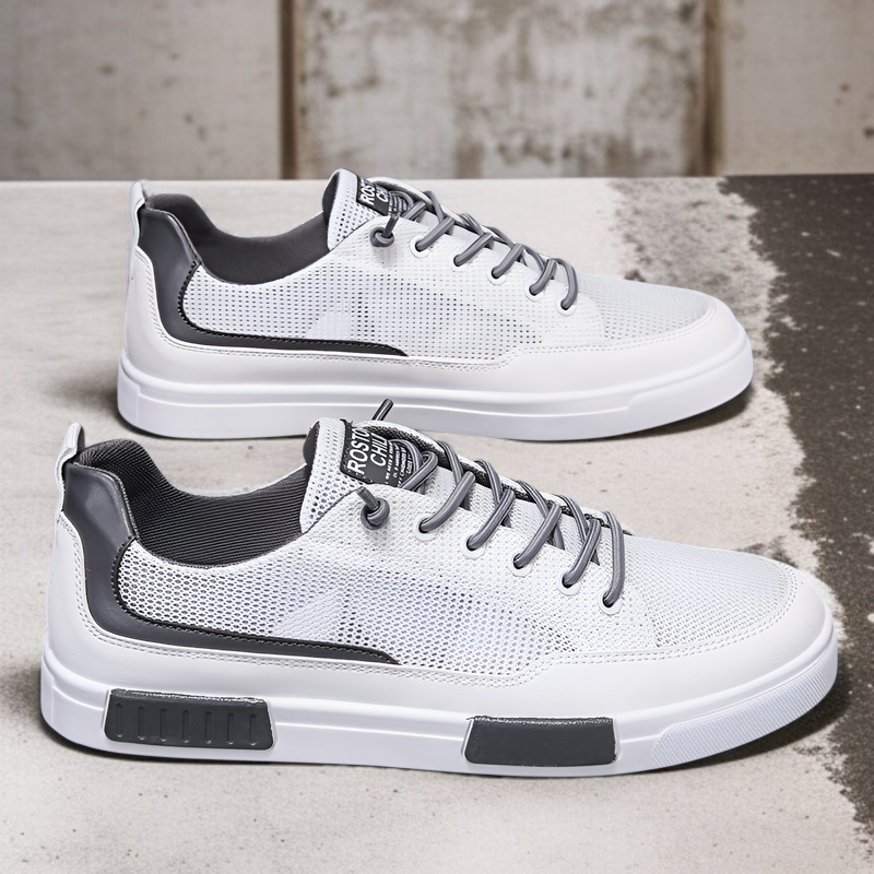メンズ夏通気性2025新しいメッシュスポーツシューズ薄い中空メッシュシューズスポーツカジュアルホワイトスニーカー夏のトレンドシューズ
