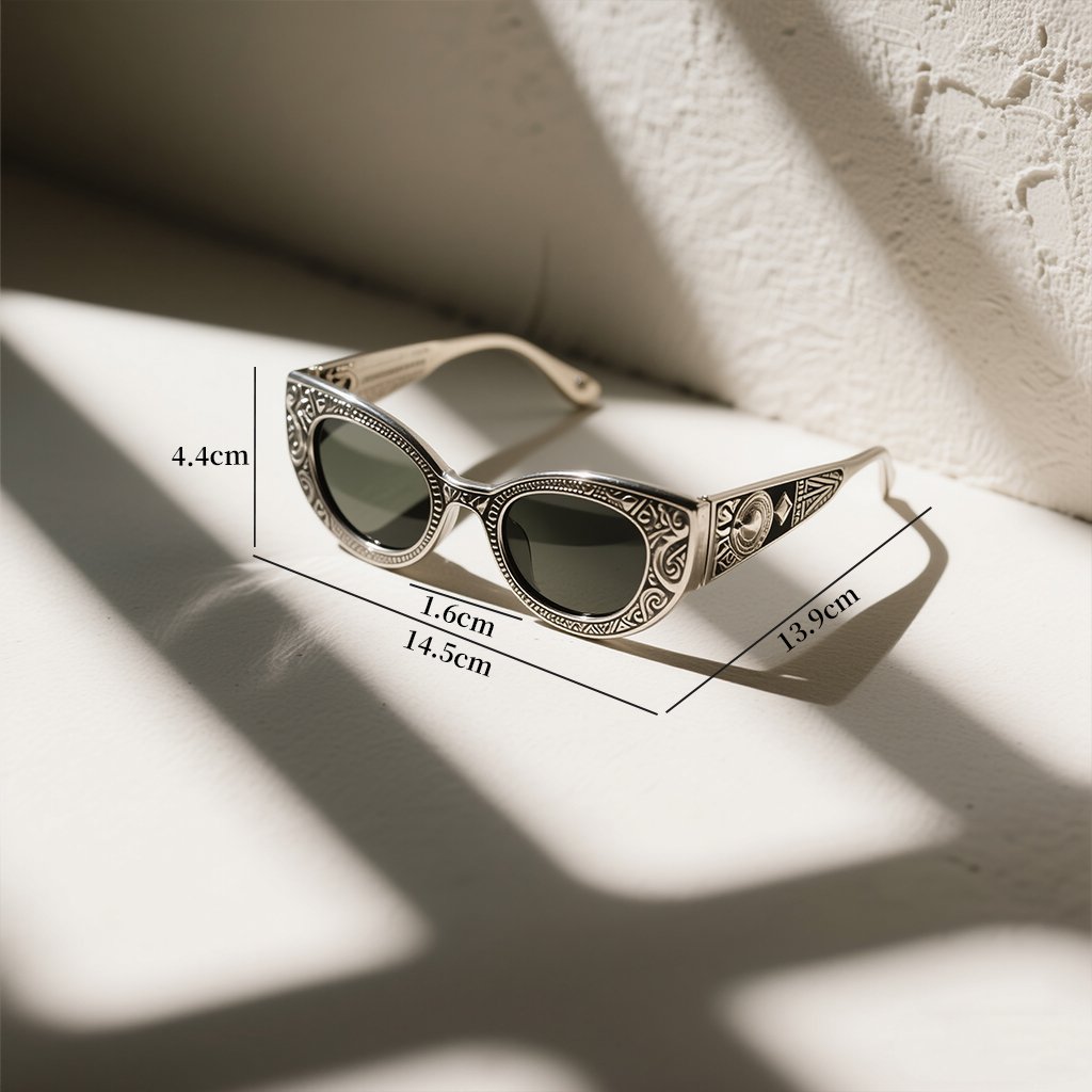 복고풍 안경테 정면 사진