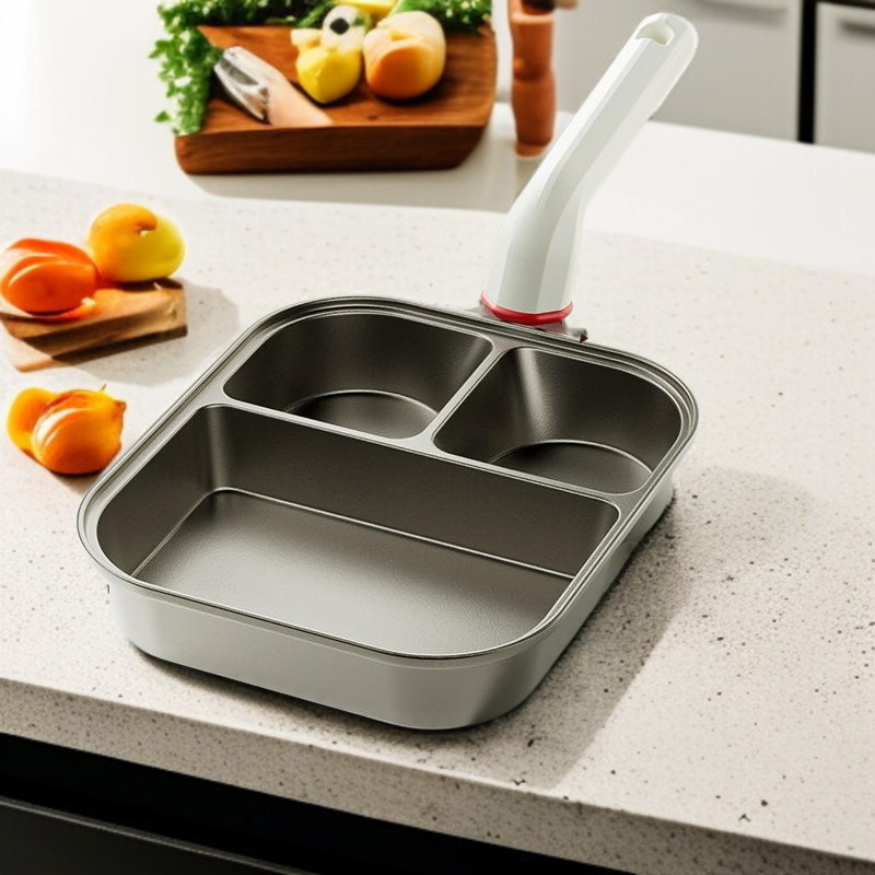 Multifunctional Titanium 3-in-1 Non-Stick Thickened Breakfast Pan
