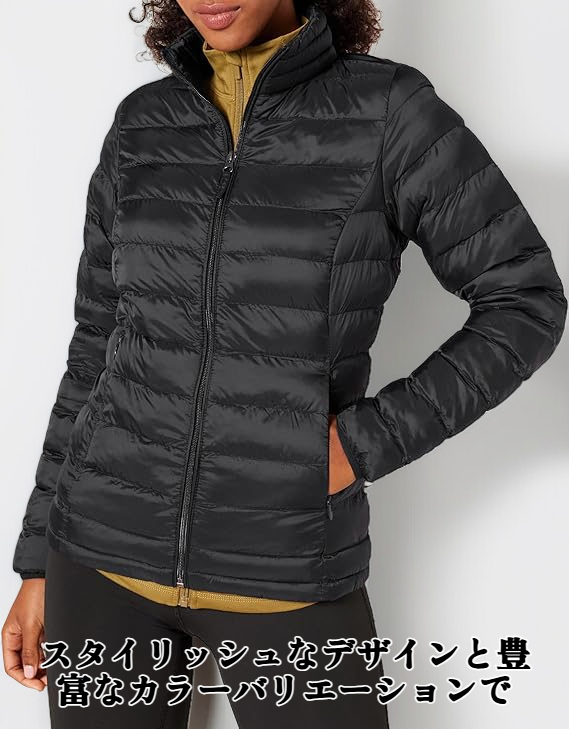 軽量女性用ダウンジャケット前面写真