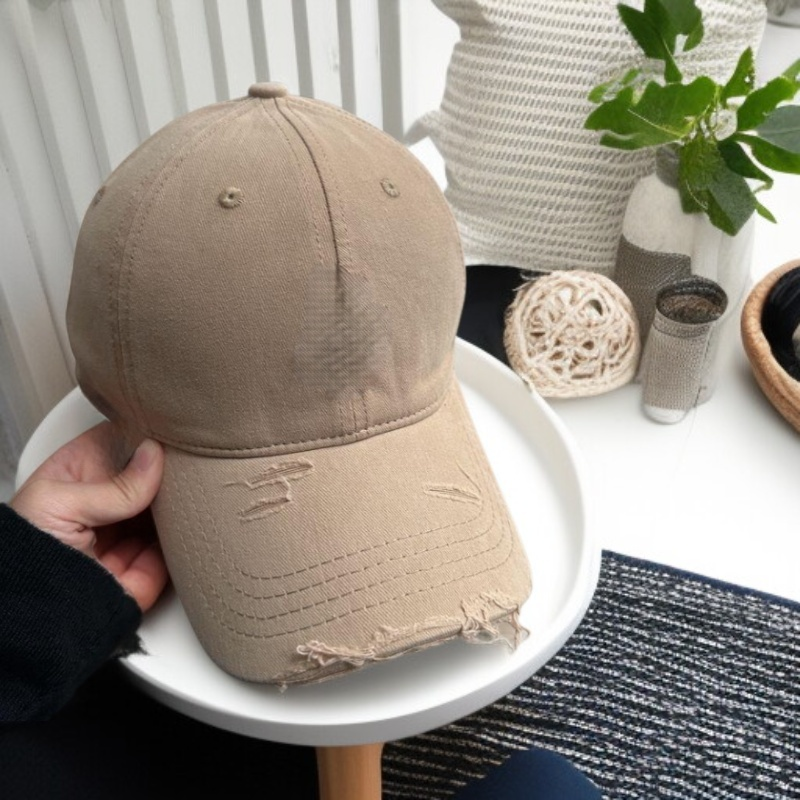 작은 얼굴 연출 빈티지 아메리칸 소프트 챙 모자 봄여름 신상품