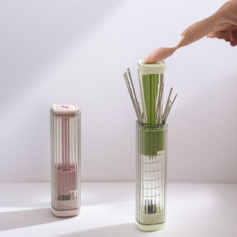 Kit de costura manual pequeño retráctil