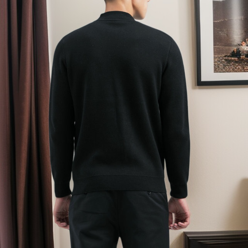 크루넥 단색 스웨터