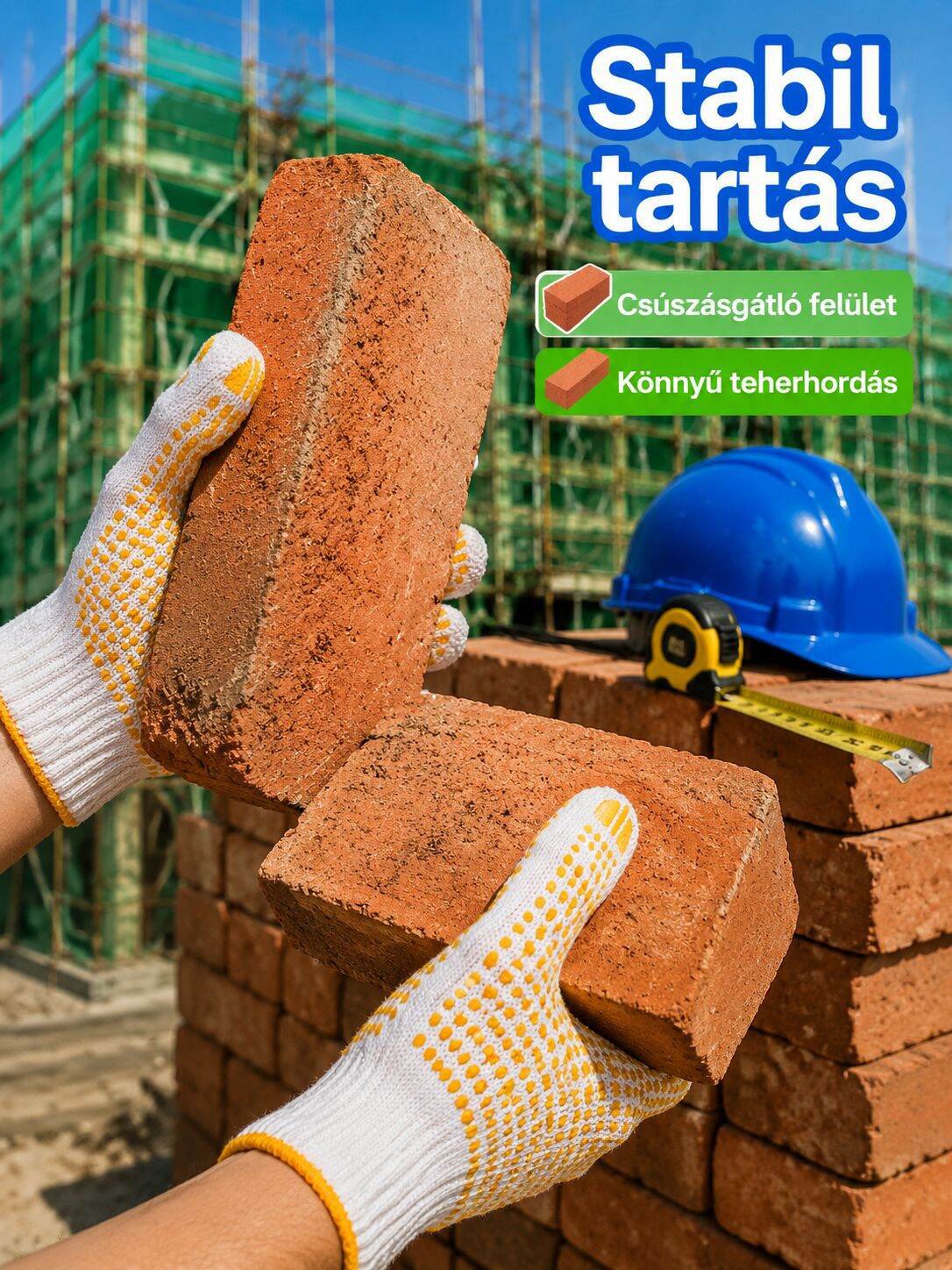 Erős, kopásálló kesztyű munkásoknak