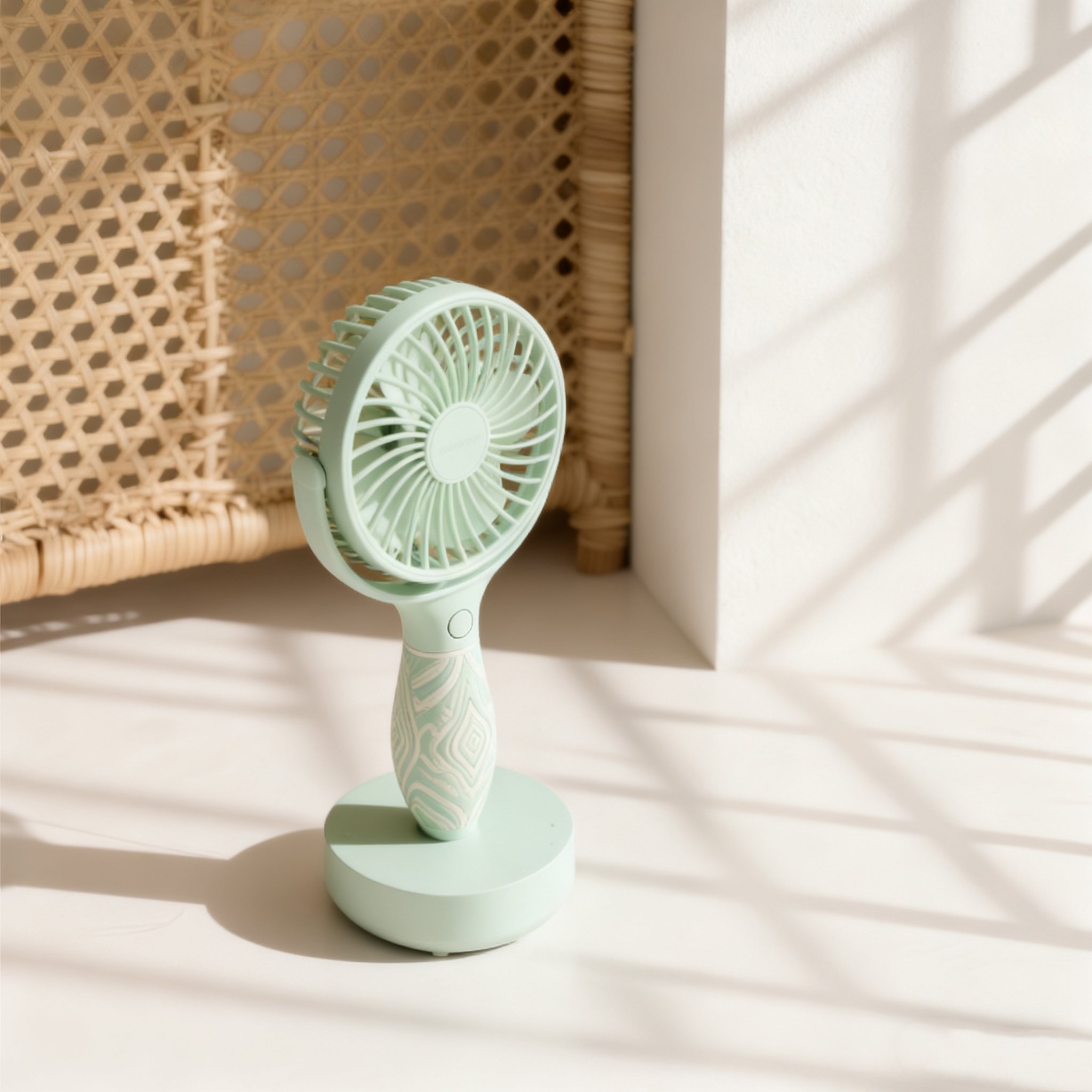 Sada 2 stolních mini ventilátorů na pracovním stole