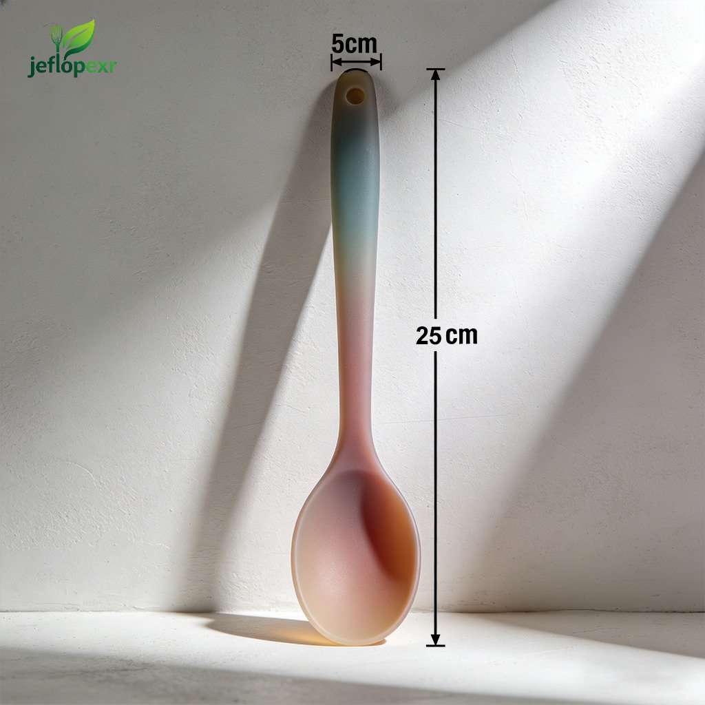 Cucharas de silicona aptas para alimentos en cocina moderna