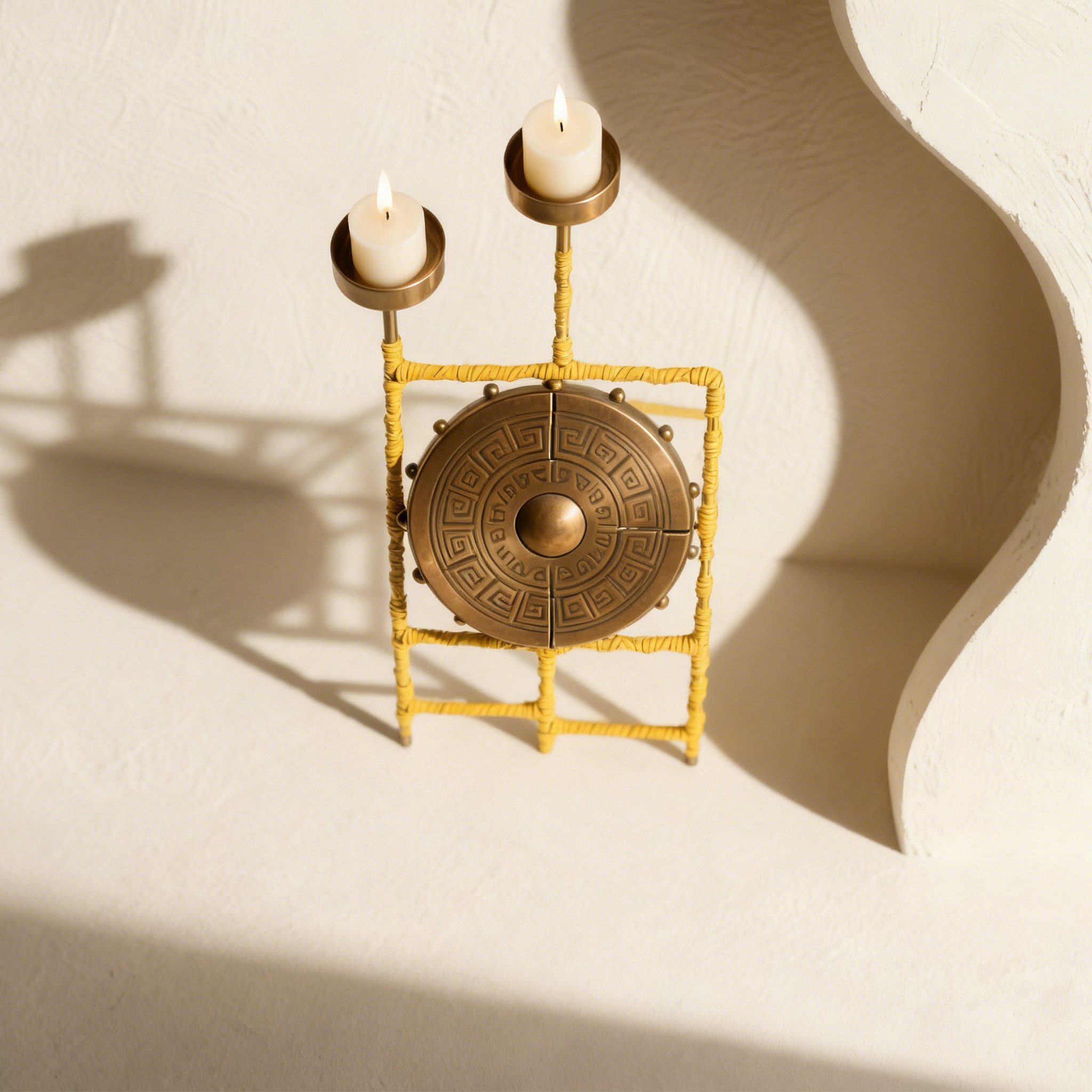 Detaliu bază rotundă la suportul de lumânare clasic