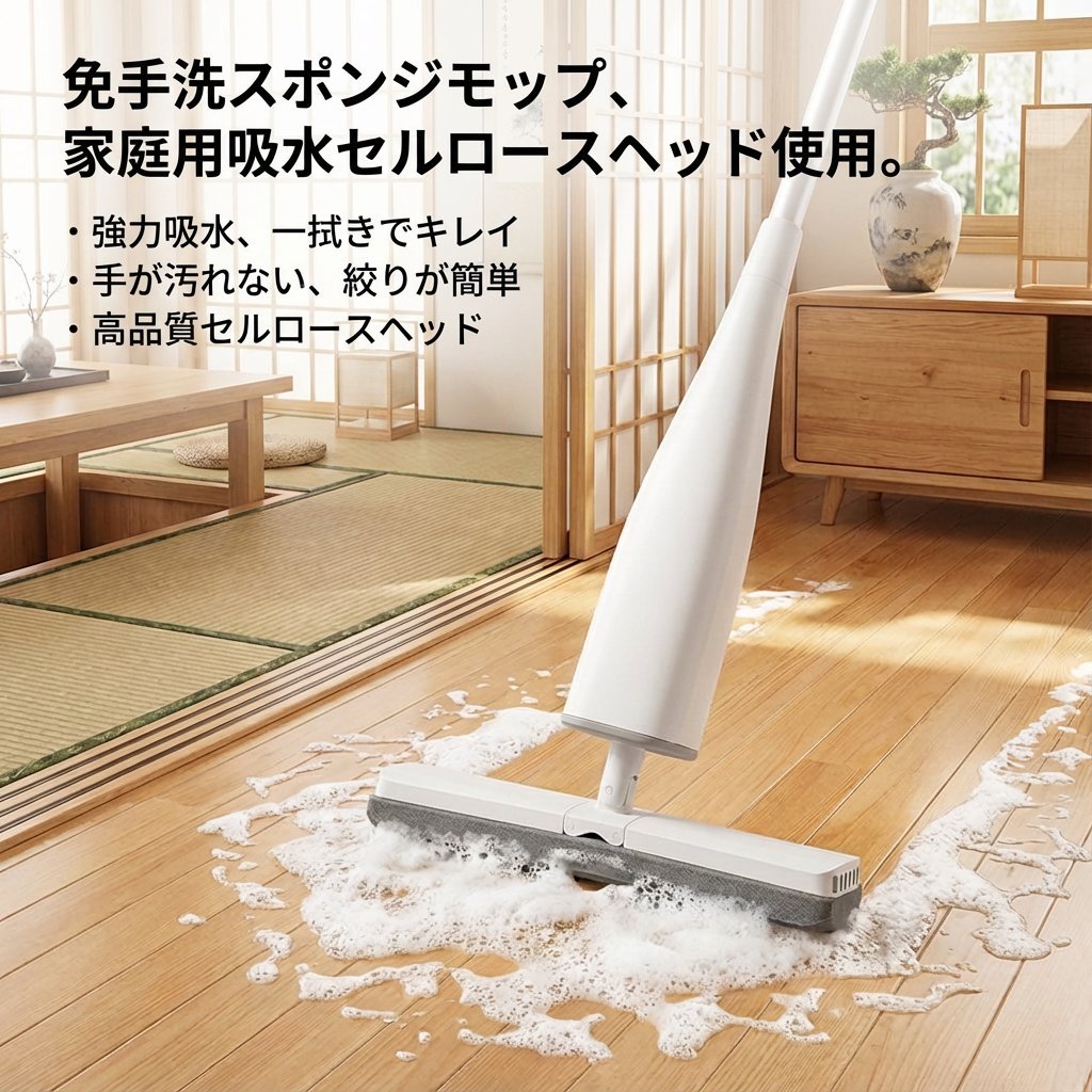洗浄機能付きスポンジモップ