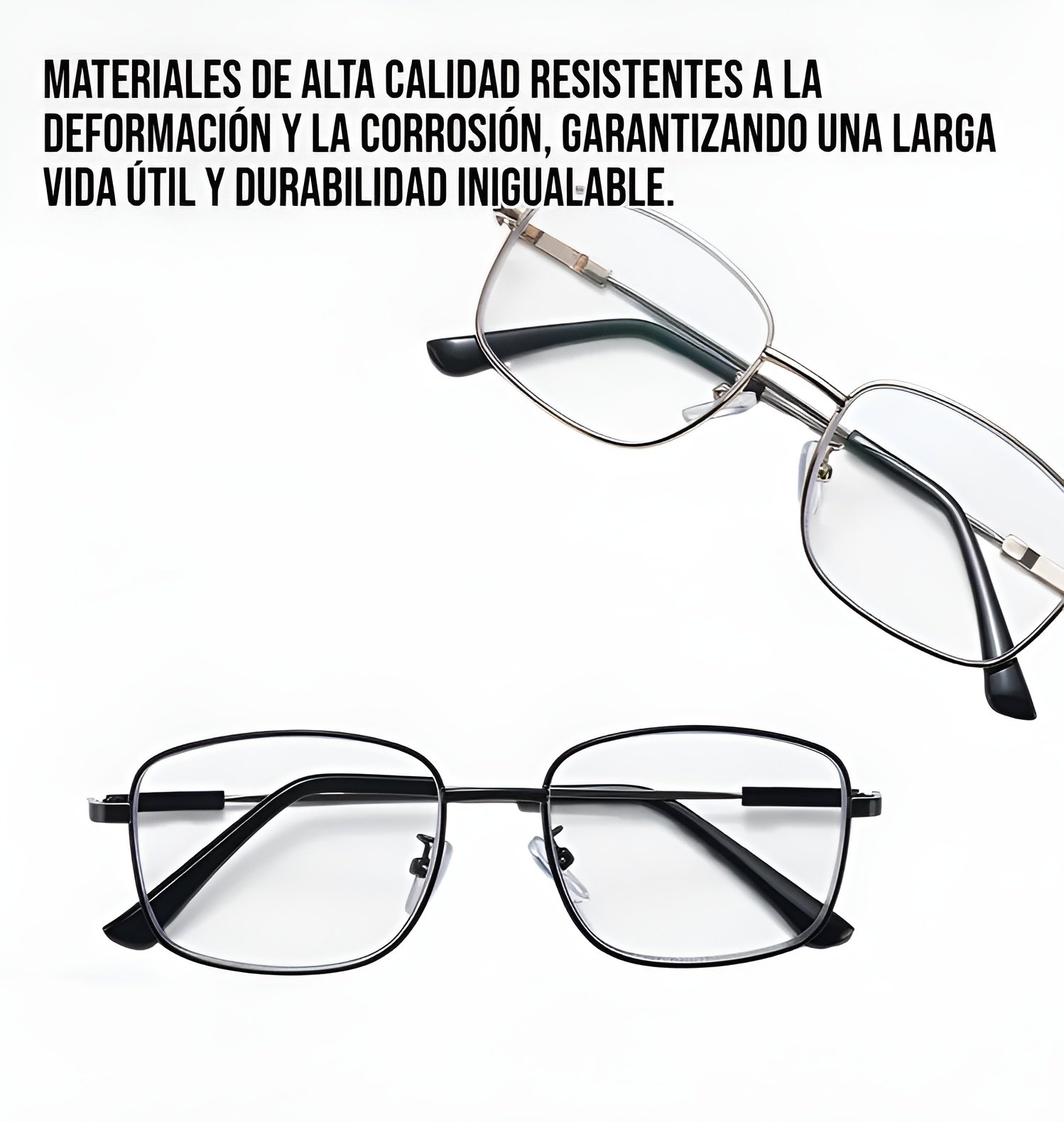 Gafas de lectura ultraligeras con montura grande de titanio