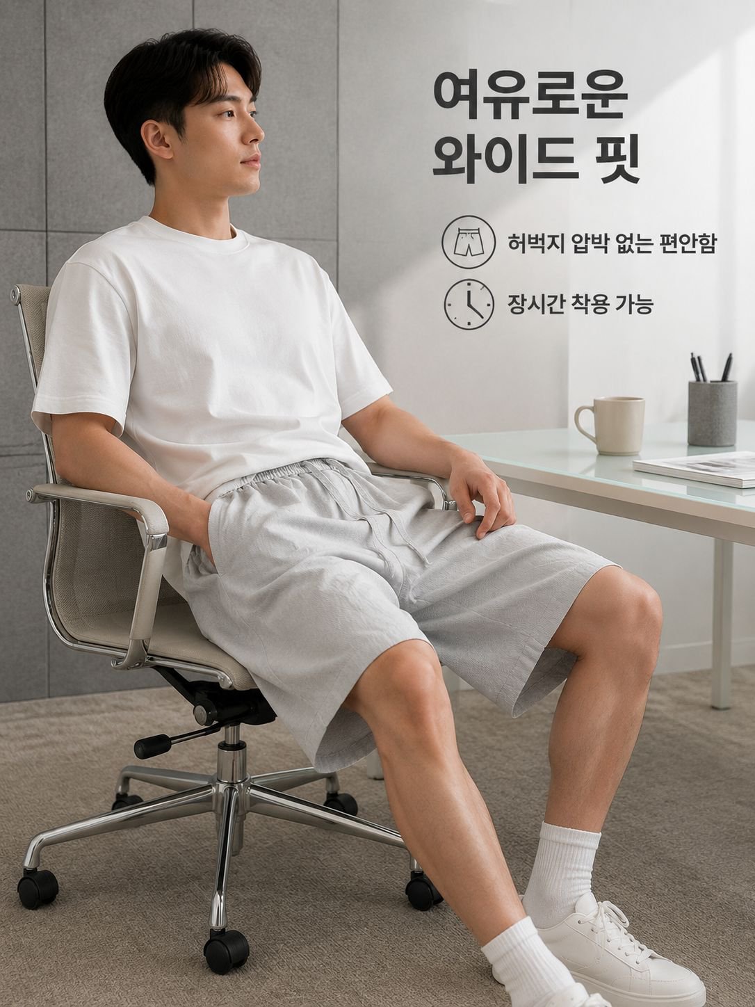 여름 캐주얼룩 남성 바지