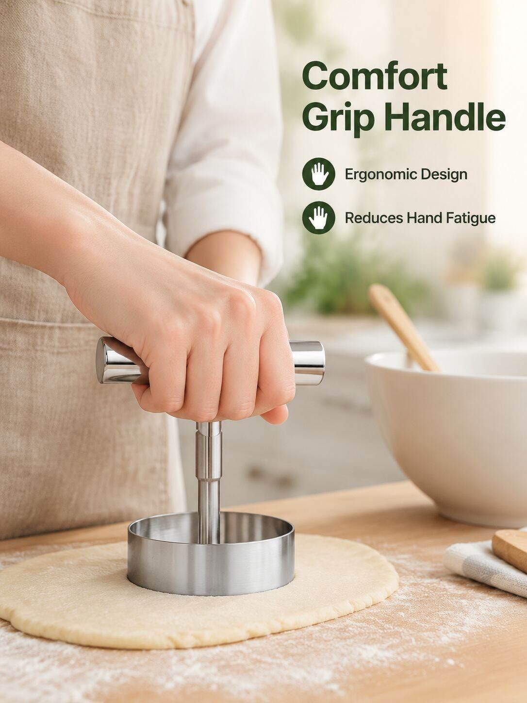 Stainless Steel Round Cake Press