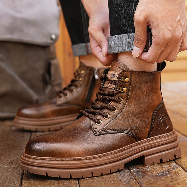 남성 클래식 가죽 워커 부츠