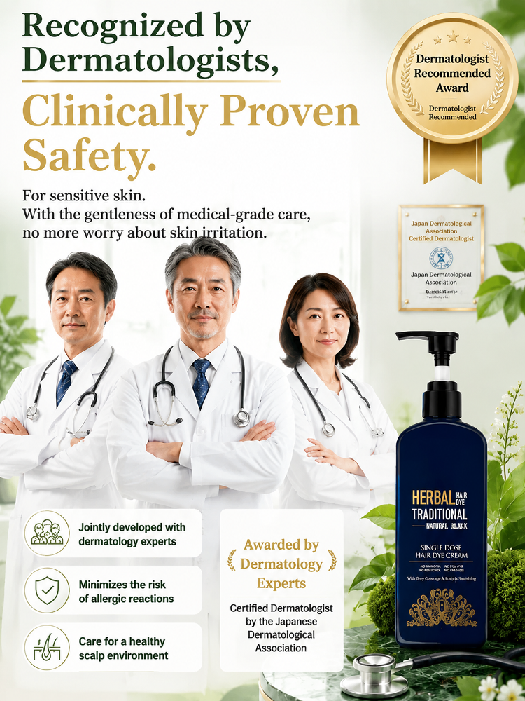 【Healthy and Harmless】Plant Extract Single-Agent Hair Dye for Gray Coverage