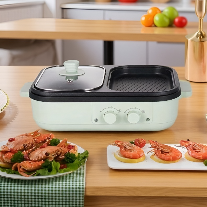 涮烤一体鍋の操作パネル｜簡単な温度調整