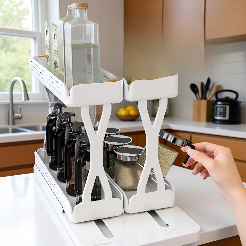 서랍식 회전선반 주방양념선반 수납선반 화장품수납 주방선반