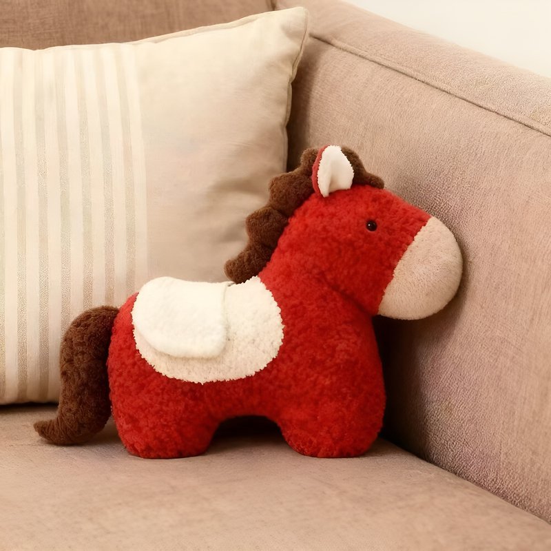 Little Red Horse Decorative Pillow
