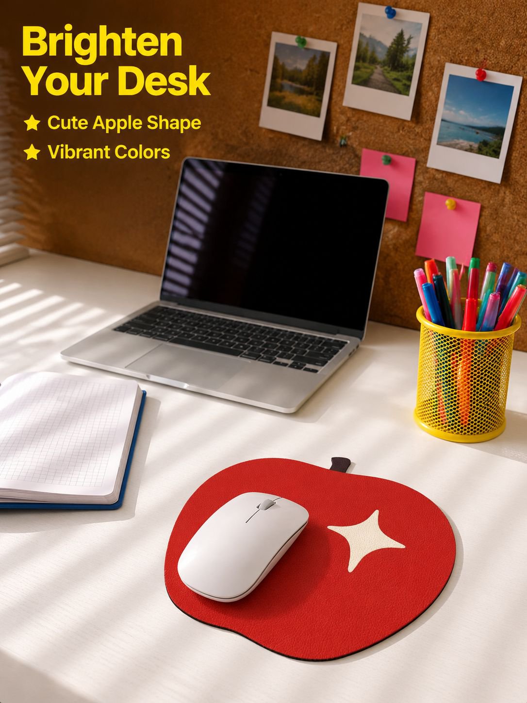 Cartoon Fruit Shaped PU Leather Mouse Pad