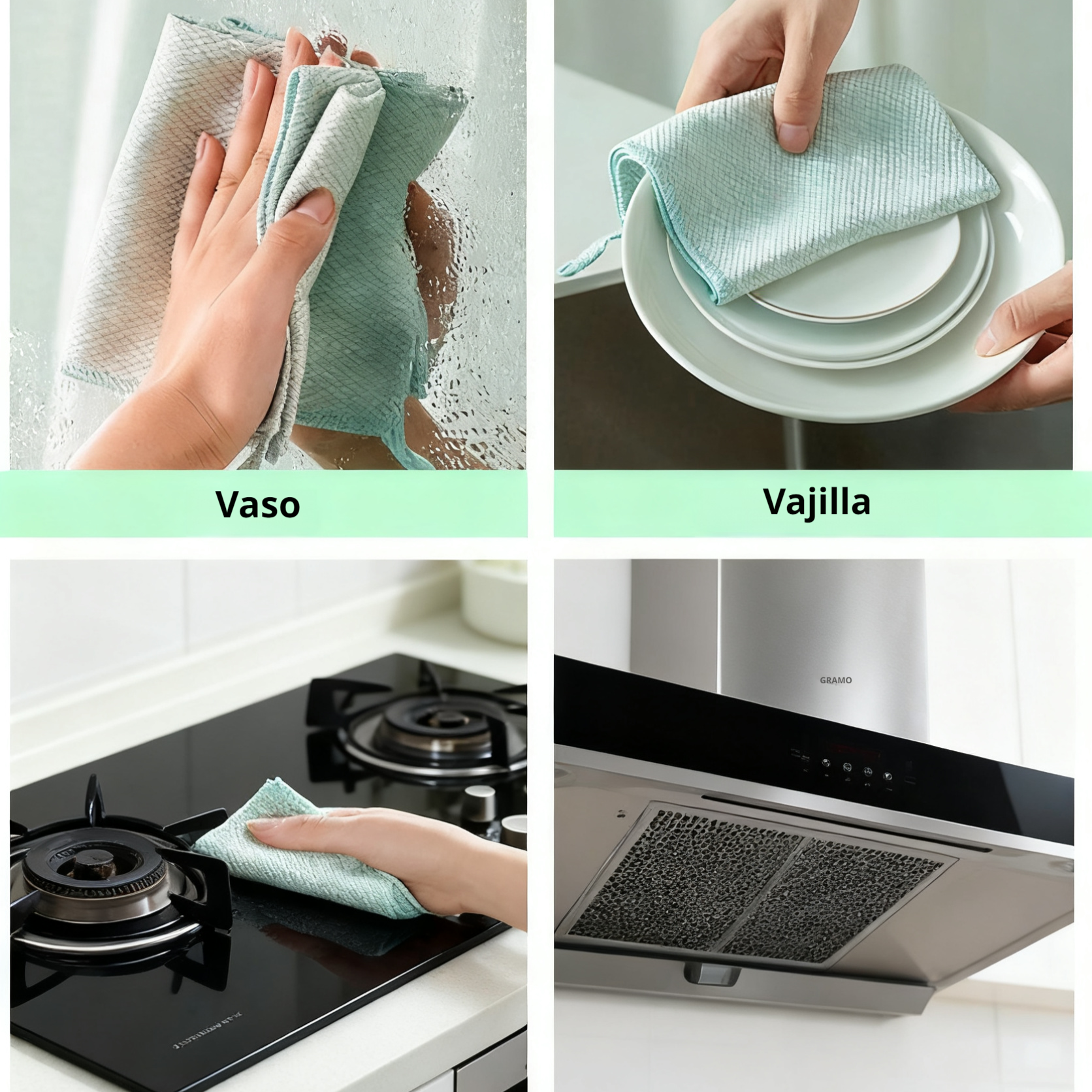 Paño de limpieza absorbente con diseño de escamas de pescado