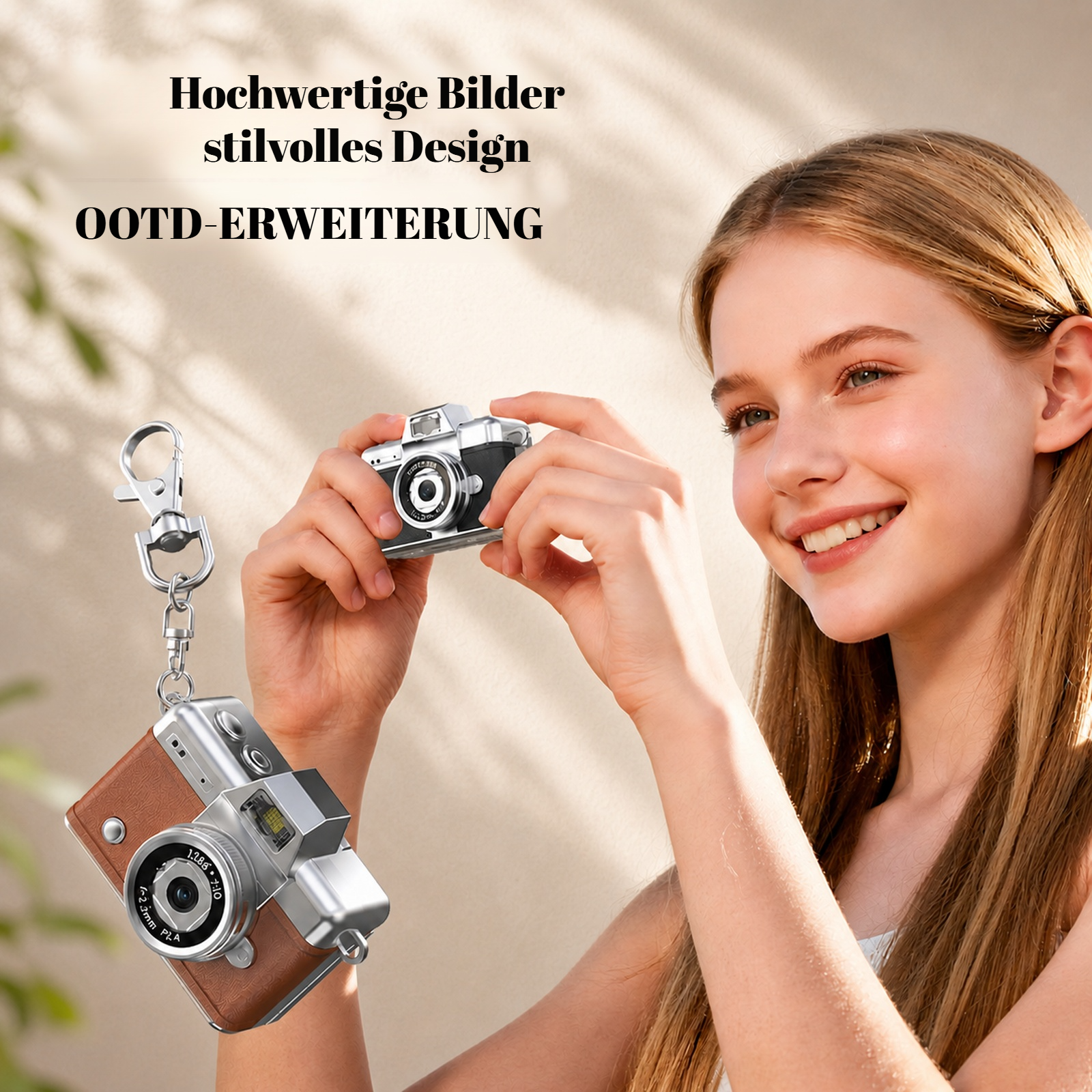 Retro CCD HD tragbare Daumenkamera mit Klappdisplay