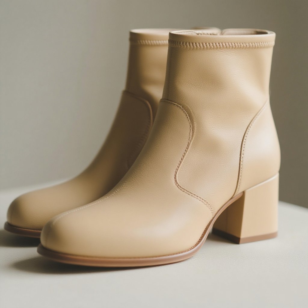 스타일리시 카키 부츠