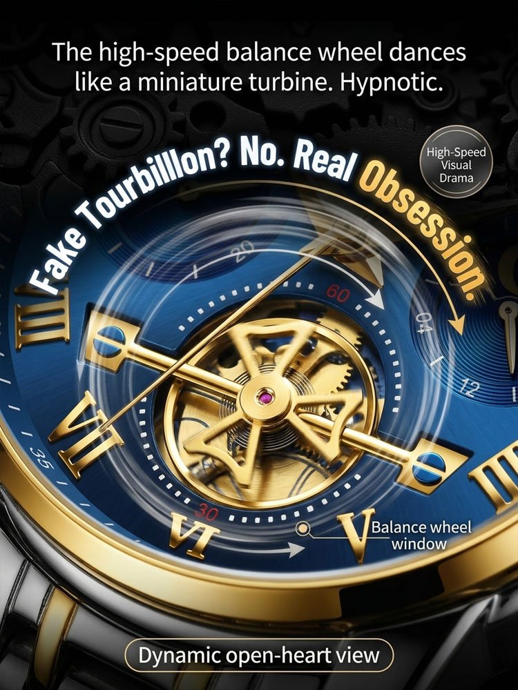 Quality Precision Tourbillon Skeleton Men's Watch