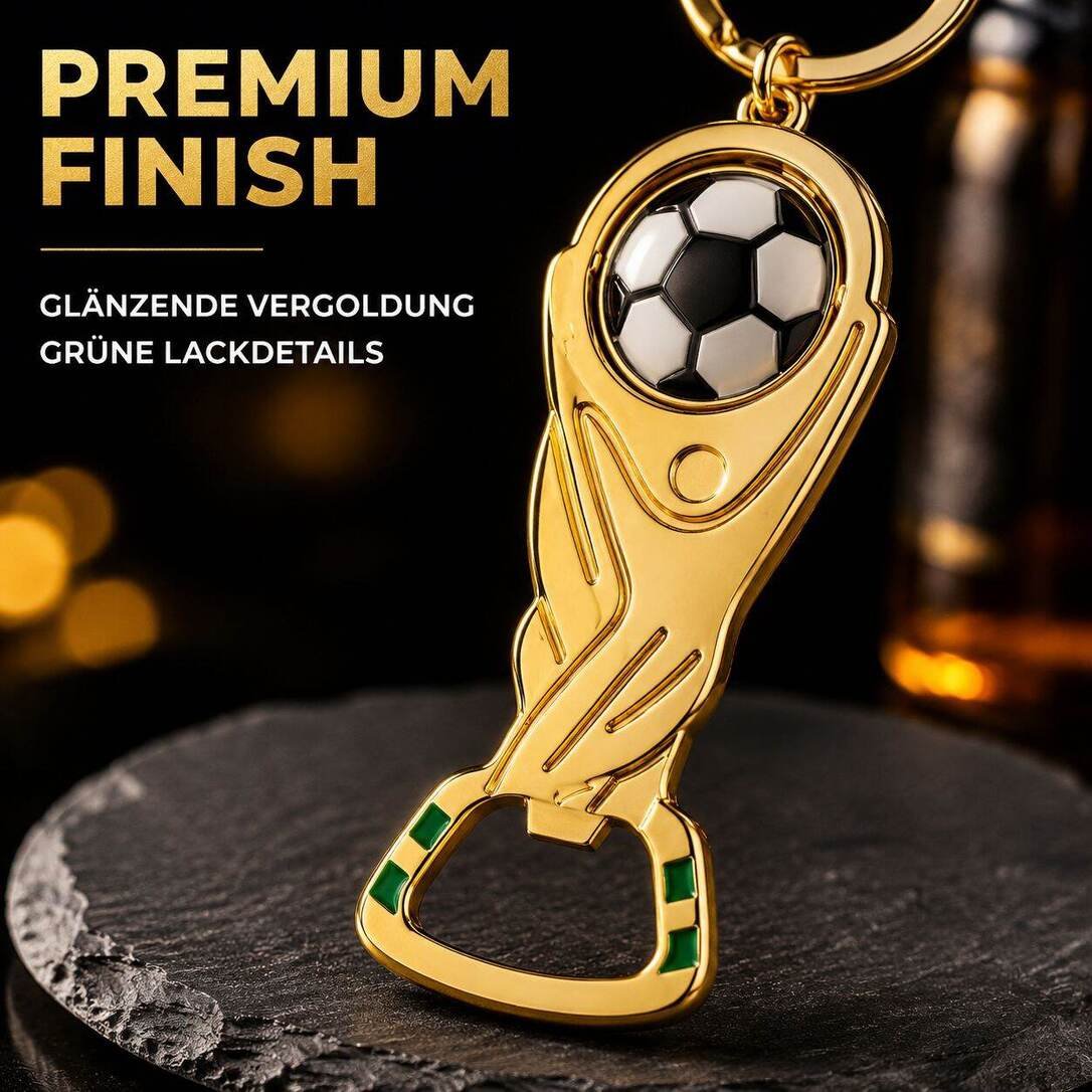 Fußballpokal Drehbarer Schlüsselanhänger Flaschenöffner, Weltmeisterschaft Fan-Geschenk