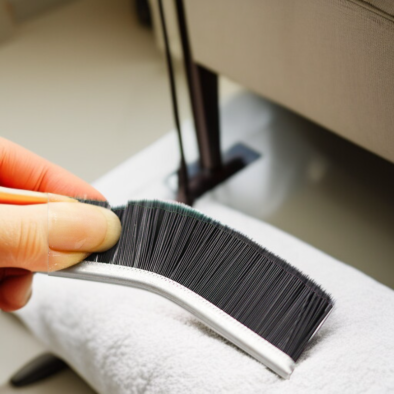 家庭用隙間掃除ブラシ 多目的ロングブラシ グレーの隙間ブラシ 窓溝清掃用具