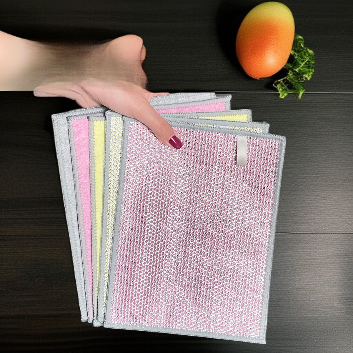 Powerful Stain Removal Double Sided Steel Wire Coconut Wipes