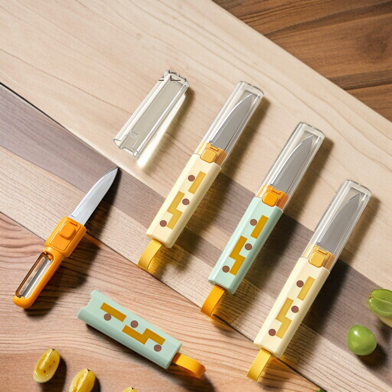 가정용 휴대용 다용도 과일칼 투인원 과일깎이 스크레이퍼 다용도 휴대용깎이